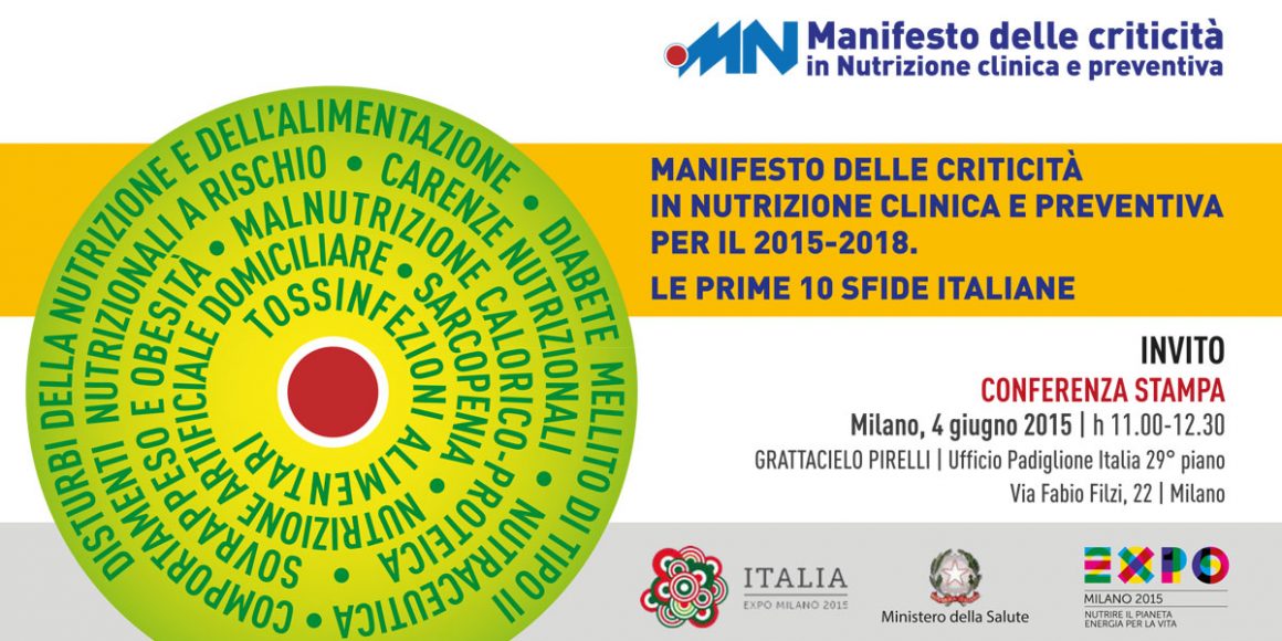 Manifesto delle Criticità in Nutrizione Clinica e Preventiva. Le Prime 10 Sfide Italiane