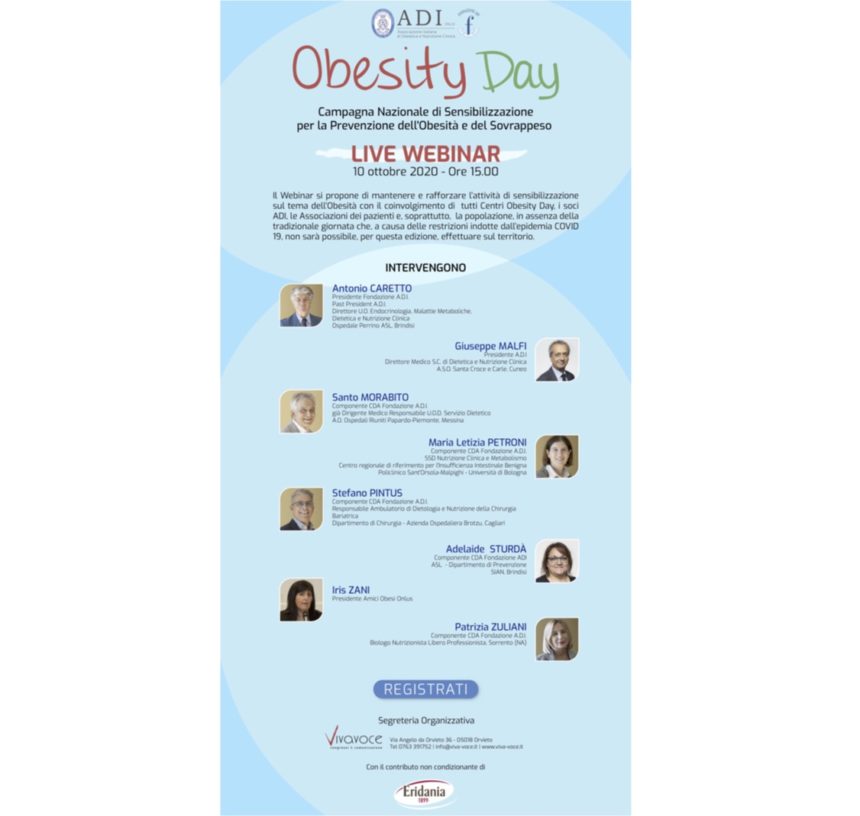 Obesity Day – Campagna Nazionale di Sensibilizzazione per la Prevenzione dell’Obesità e del Sovrappeso